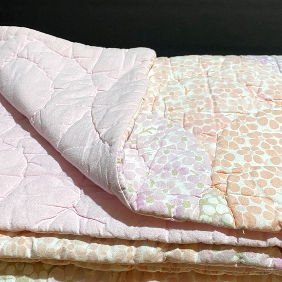 Pottery Barn Kids Girls Quilt Full/ Queen Size Blush Pink 86" X 86" Cotton Outer - Picture 1 of 9